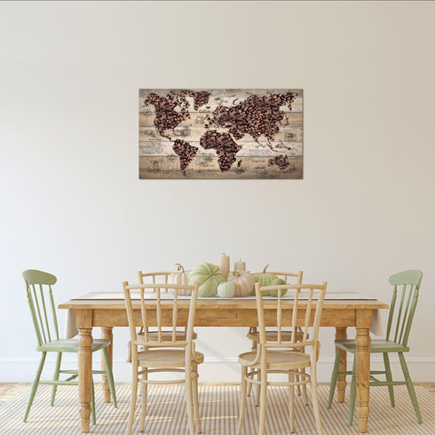Wandbilder Wohnzimmer XXL Küche Kaffee Moderne Bilder Weltkarte
